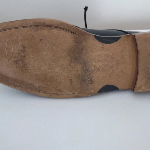 🔥ASTON GREY COLLECTION Men's 11.5 BLACK Wingtip Dress Shoes + Original Box - Picture 7 of 8